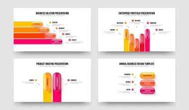 Şirket Portföyü Dört Beş İki Üç Adım Diyagram Kaydırma Şablonu Çizim Paketi. Atılgan Kampanyası 4523 Element Bilgi Sunumu Tasarım Koleksiyonu.