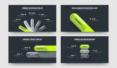 Yatırımcı Teklifi 5123 Adım Diyagram Slayt Gösterisi Düzenleme Seti. Modern Portföy Beş Bir İki Üç Seçenek Bilgi Kaydırağı Tasarım Vektör Resimleri Koleksiyonu.