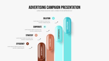Pazarlama Slayt Gösterisi Slayt Tasarım Vektörü İllüstrasyonu. Finansal Strateji 4 Adım Bilgi Çerçeve Düzeni. Kurumsal Profil Dört Seçenek Diyagramı Sunum Şablonu.