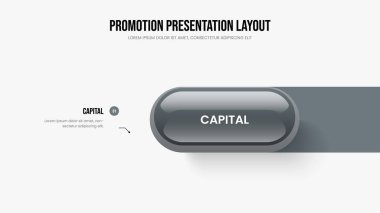 Creative Innovation 1 Option Infographic Sunum Düzeni. Şirket Geliştirme Kaydırağı Tasarım Vektörü İllüstrasyonu. Piyasa Profili Bir Element Diyagramı Şablonu.