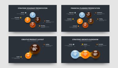 Şirket İncelemesi Dört Beş İki Üç Adım Slayt Gösterisi Şablon Vektör Resimleri Koleksiyonu. Temiz Plan 4523 Element Bilgi Sunumu Tasarım Paketi.