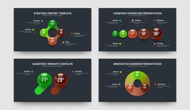 Yaratıcı Gözden Geçirme Dört Beş İki Üç Adım Sunum Şablonu Vektör Çizim Koleksiyonu. Danışmanlık Hava Durumu 4523 Element Bilgi Slayt Gösterisi Düzeni Paketi.