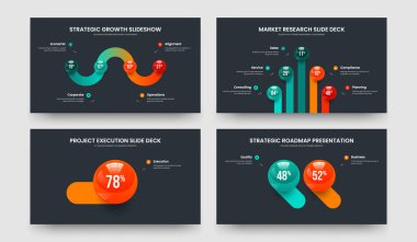 Satış Çözümü Dört Beş Bir İki Adım Diyagram Kaydırma Düzeni Vektör İllüstrasyonu. Hizmet Kampanyası 4512 Seçenek Grafik Slayt Şablonu Paketi.