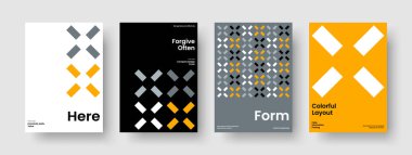 Yaratıcı Broşür Düzeni. İzole edilmiş Flyer Şablonu. Geometrik Kitap Kapağı Tasarımı. Geçmişi. İş sunumu. Rapor verin. Poster. Pankart. Marka Kimliği. Broşür. Reklamcılık. Not defteri. El ilanı