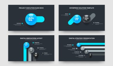 Zarif Görselleştirme 1234 Seçenek Bilgisel Sunum Düzeni Koleksiyonu. Pazarlama Fırlatma Bir İki Üç Dört Adım Çerçeve Tasarım Vektör Çizim Paketi.