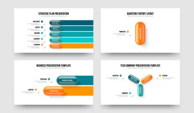 Yatırımcı Planı 5-1-2-3 Seçenek Diyagramı Sunum Düzeni Vektör Çizim Paketi. Görsel Profil 5123 Element Bilgisel Slayt Gösterisi Tasarımı.