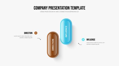 Pazarlama Slayt Gösterisi Düzeni Vektör İllüstrasyonu. Dijital Profil İki Adım Diyagram Kaydırma Şablonu. Danışmanlık Planı 2 Element Bilgi Sunumu Tasarımı.