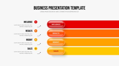 Danışma Brifingi 4 Adım Bilgi Slayt Gösterisi Düzenlemesi. Enterprise Insight Four Seçenek Şablonu. Profesyonel Görselleştirme Sunum Tasarım Vektörü İllüstrasyonu.