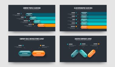 Atılgan Gözden Geçirme 4-5-2-3 Basamaklı Bilgi Çerçeve Düzenleme Vektör İllüzyonu Ayarlandı. Dijital Performans 4523 Element Diyagram Slayt Gösterisi Tasarım Paketi.