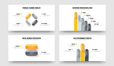 İş Fırlatma 4523 Adım Bilgisel Çerçeve Düzeni Paketi. Reklam Raporu Dört Beş İki Üç Seçenek Diyagramı Sunum Tasarım Vektör İllüstrasyon Koleksiyonu.