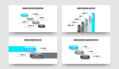 Servis Profili Dört Beş İki Üç Adım Diyagram Slayt Gösterisi Tasarım Vektörü Resimleri Koleksiyonu. Şirket Kampanyası 4523 Seçenek Bilgisel Sunum Düzeni Paketi.