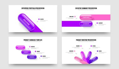 Yaratıcı Portföy 1234 Element Diyagram Çerçeve Tasarımı Seti. Modern Giriş 1-2-3-4 Seçenek Bilgi Sunumu Vektör Çizim Paketi.