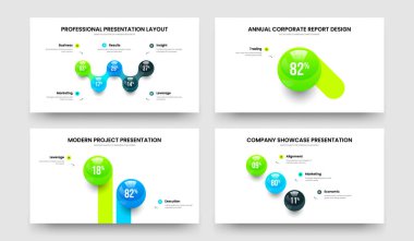 Modern Showcase Beş Bir İki Üç Element Grafiği Kaydırak Tasarım Vektör Resimleri Koleksiyonu. Görsel Görselleştirme 5123 Adım Diyagram Sunum Düzenini Ayarla.