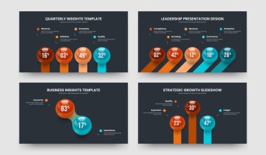 Minimalist İnceleme 4523 Basamaklı Slayt Tasarımı Seti. Reklam Tahminleri: Dört Beş İki Üç Seçenek Slayt Gösterisi Düzeni Vektör İllüstrasyon Koleksiyonu.