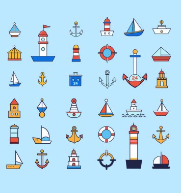 Denizci ince çizgi ikonu hazır. Beyazın üzerinde izole edilmiş basit bir deniz siyah çizgi sembolü. Vektör İllüstrasyonu