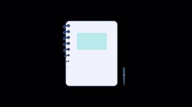 Animated copy and pen icon designed in flat icon style, study or education concept icon.