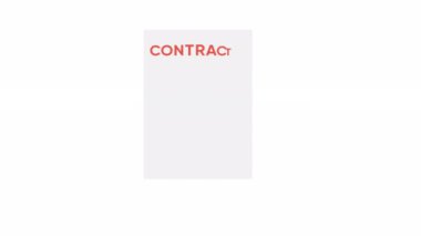 Animated contract Form icon designed in flat icon style, business or finance concept icon.