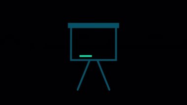Animated graph board icon designed in flat icon style, business or finance concept icon.
