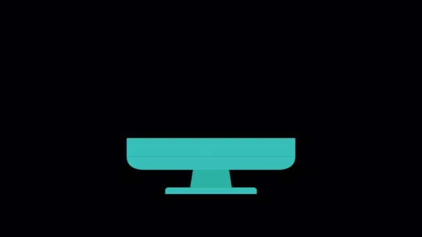 Animated Health Monitoring Icon Designed Flat Icon Style Medical Equipment — Video