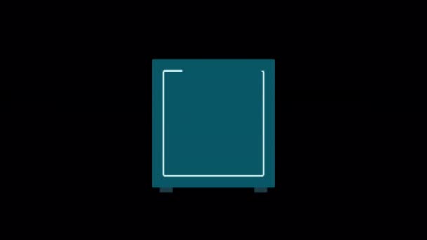 Animated Secure Locker Icon Designed Flat Icon Style Business Finance — 비디오
