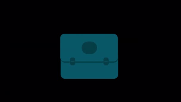 Animated Briefcase Money Icon Designed Flat Icon Style Business Finance — Video