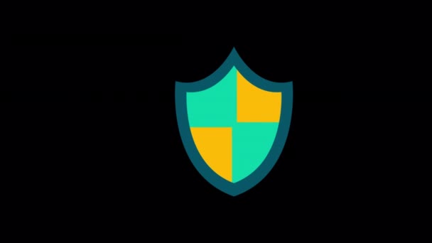 Animated Business Protection Icon Designed Flat Icon Style Business Finance — Stok video