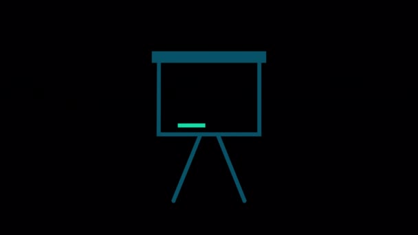 Animated Graph Board Icon Designed Flat Icon Style Business Finance — Stockvideo