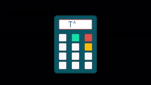 Animowane Kalkulacje Ikona Podatków Zaprojektowana Stylu Płaskiej Ikony Biznesu Lub — Wideo stockowe