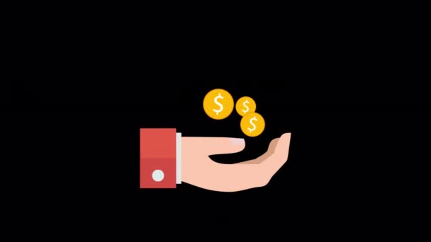 Animated Personal Finance Icon Designed Flat Icon Style Business Finance — Wideo stockowe
