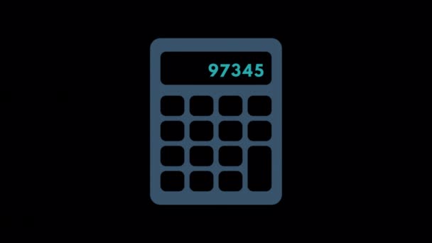 Animated Business Calculator Icon Numbers Changing Its Screen Designed Flat — Stockvideo