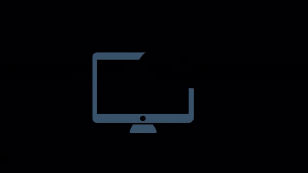 Animated Cloud Computer Icon Designed Flat Icon Style Business Finance — Stockvideo
