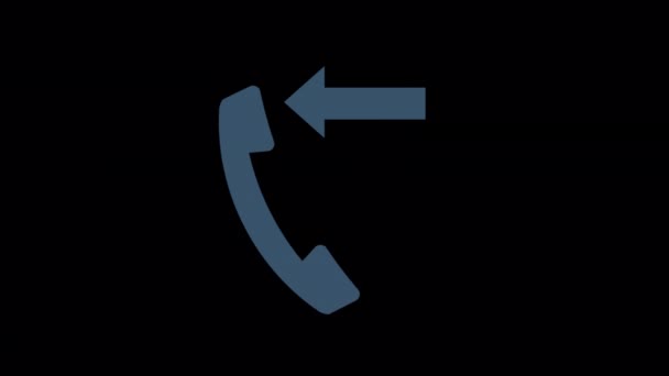 Animated Contact Icon Phone Ringing Designed Flat Icon Style Business — Stockvideo