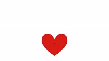 Animated lock heart icon designed in flat icon style, valentine's day and, dating concept icon.