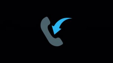 Animated incoming call icon designed in flat icon style, Technology concept icon.