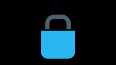Animated locked wifi icon designed in flat icon style, Technology concept icon.