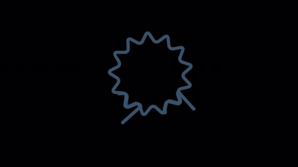 Animowana Odznaka Zwycięzcy Pokazująca Ikonę Numer Jeden Zaprojektowaną Stylu Płaskiej — Wideo stockowe