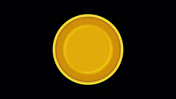 Animated Monero Coin Icon Designed Flat Icon Style Golden Color — Video