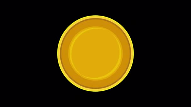 Иконка Анимированной Монеты Binance Выполненная Стиле Плоской Иконки Изображением Золотого — стоковое видео