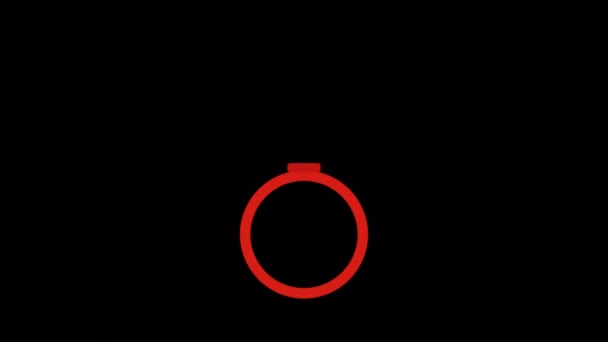 Animiertes Rotes Valentinstags Ring Symbol Mit Herz Stil Flacher Symbole — Stockvideo