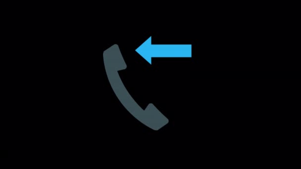 Animated Incoming Call Icon Designed Flat Icon Style Technology Concept — Stockvideo