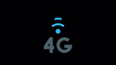 Animated 4G network icon designed in flat icon style, Technology concept icon.