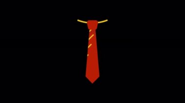 Animated Suit tie icon designed in flat icon style, New year party concept icon.