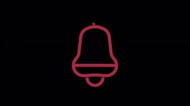 Animated Christmas bell icon designed in flat icon style, Christmas concept icon.