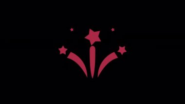 Animated Christmas Stars icon designed in flat icon style, Christmas crackers concept icon