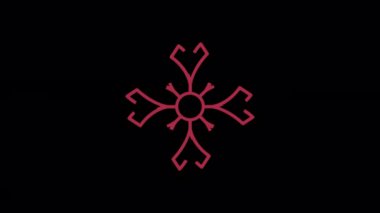 Animated Christmas flower icon designed in flat icon style, Christmas concept icon.