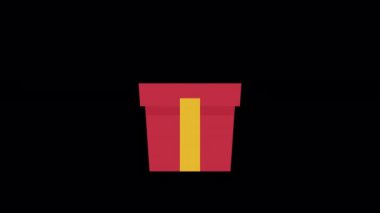 Animated Christmas gift designed in flat icon style, Christmas and winter concept icon