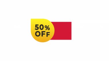 Animated Best offer designed in flat icon style, 50% off best offer concept icon