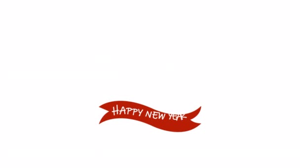 Animated Happy New Year 2022 Icon Designed Flat Icon Style — Stockvideo