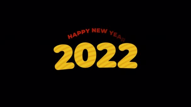 Animated Happy New Year 2022 Icon Designed Flat Icon Style — Stockvideo