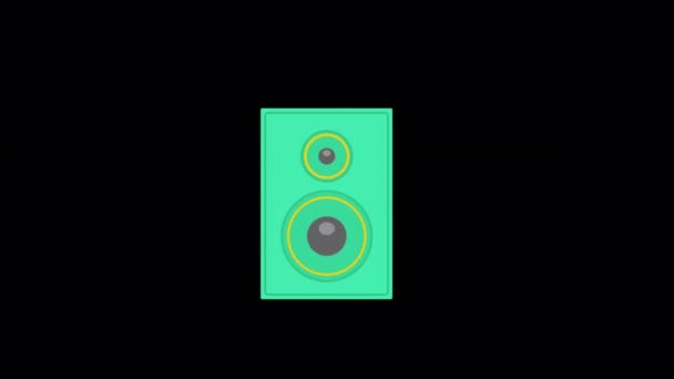 Анімована Піктограма Новорічної Партії Звукової Коробки Розроблена Стилі Плоскої Піктограми — стокове відео